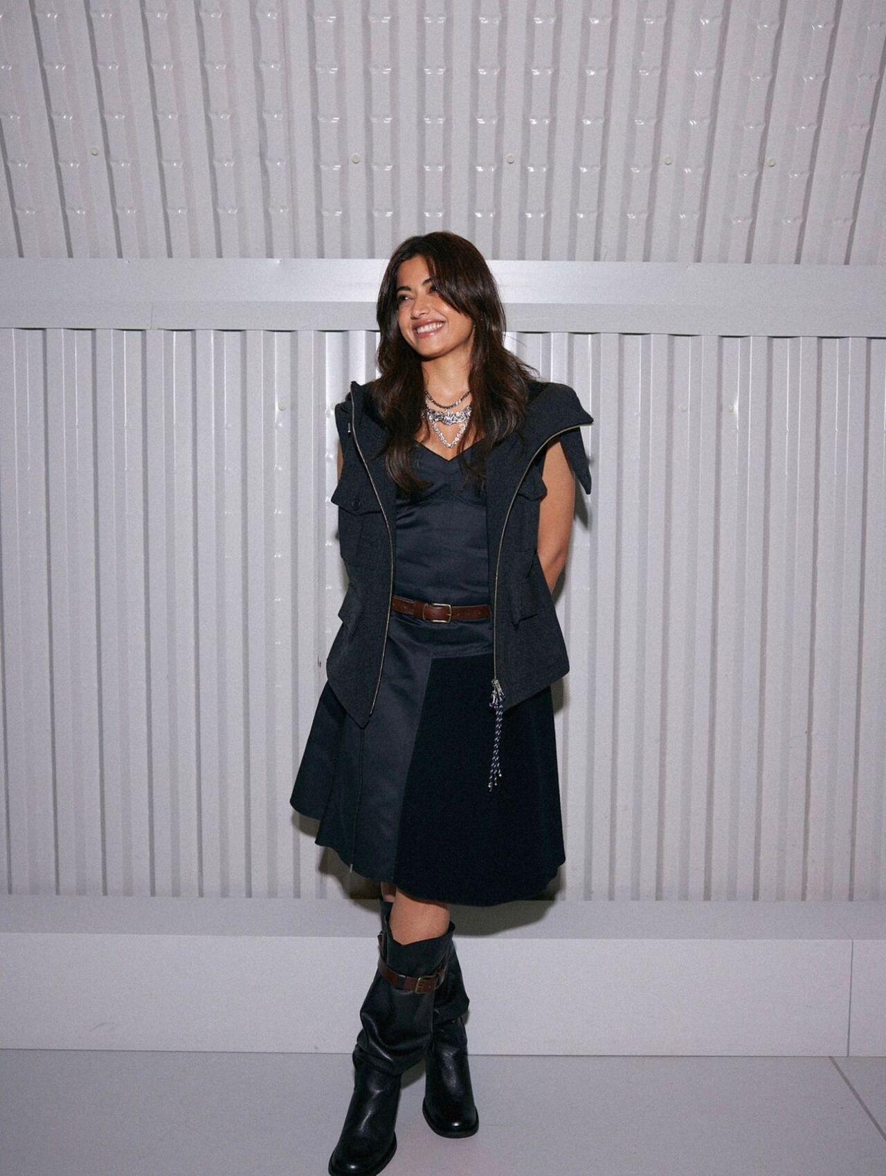 The bold aesthetic is perfectly balanced by her radiant, approachable energy